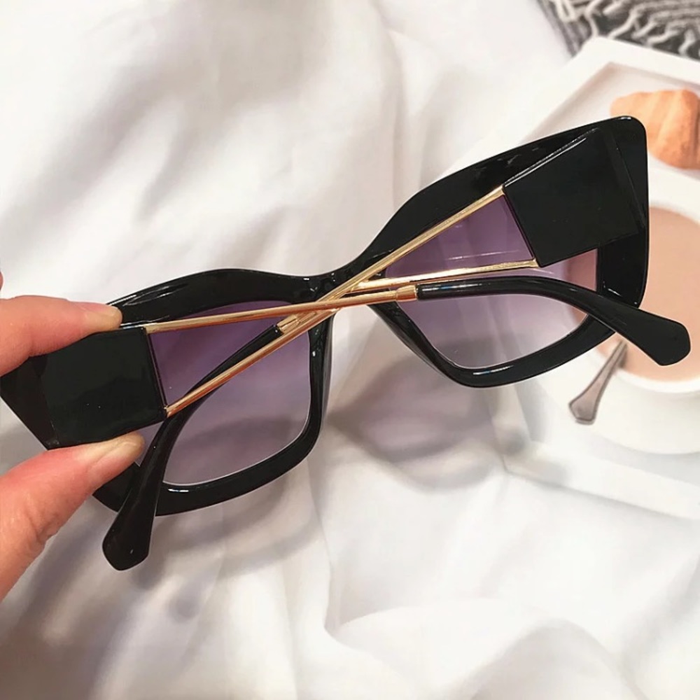 *Price Drop* Black Cat eye Gold Arm Sunglasses - Picture 3 of 4
